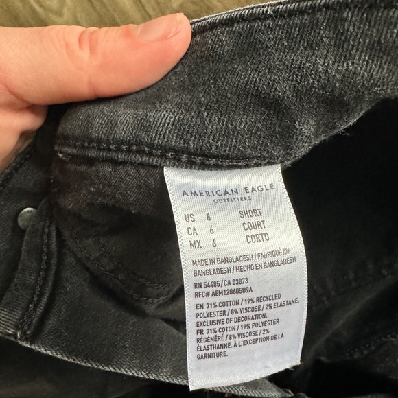 American Eagle Black Skinny Jeans Size 6 Short - Picture 4 of 5
